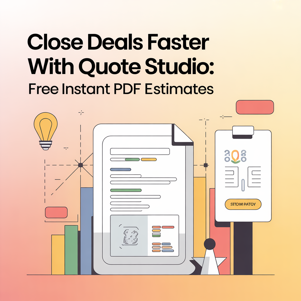 Close Deals Faster with Quote Studio: Free Instant PDF Estimates