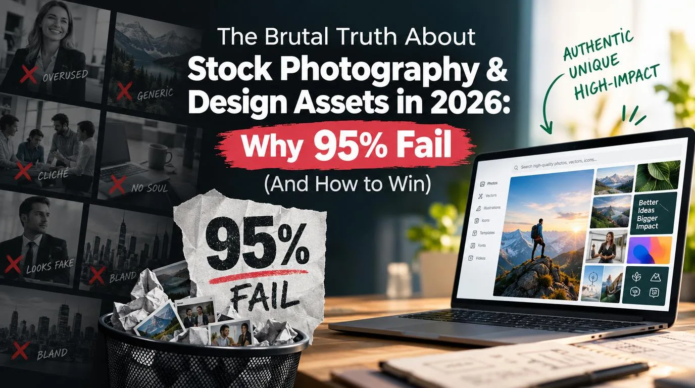 The Brutal Truth About Stock Photography & Design Assets in 2026: Why 95% Fail (And How to Win)