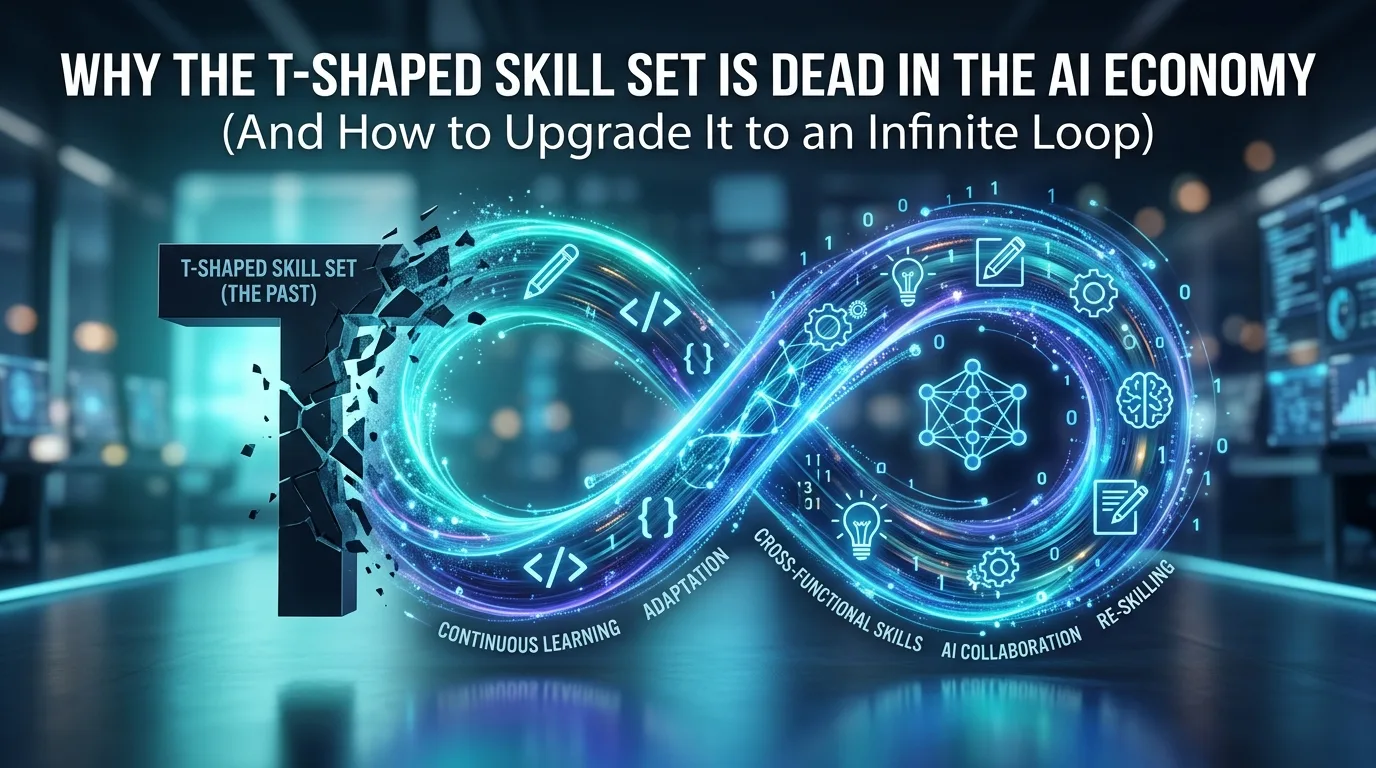Why the T-Shaped Skill Set is Dead in the AI Economy (And How to Upgrade It to an Infinite Loop)