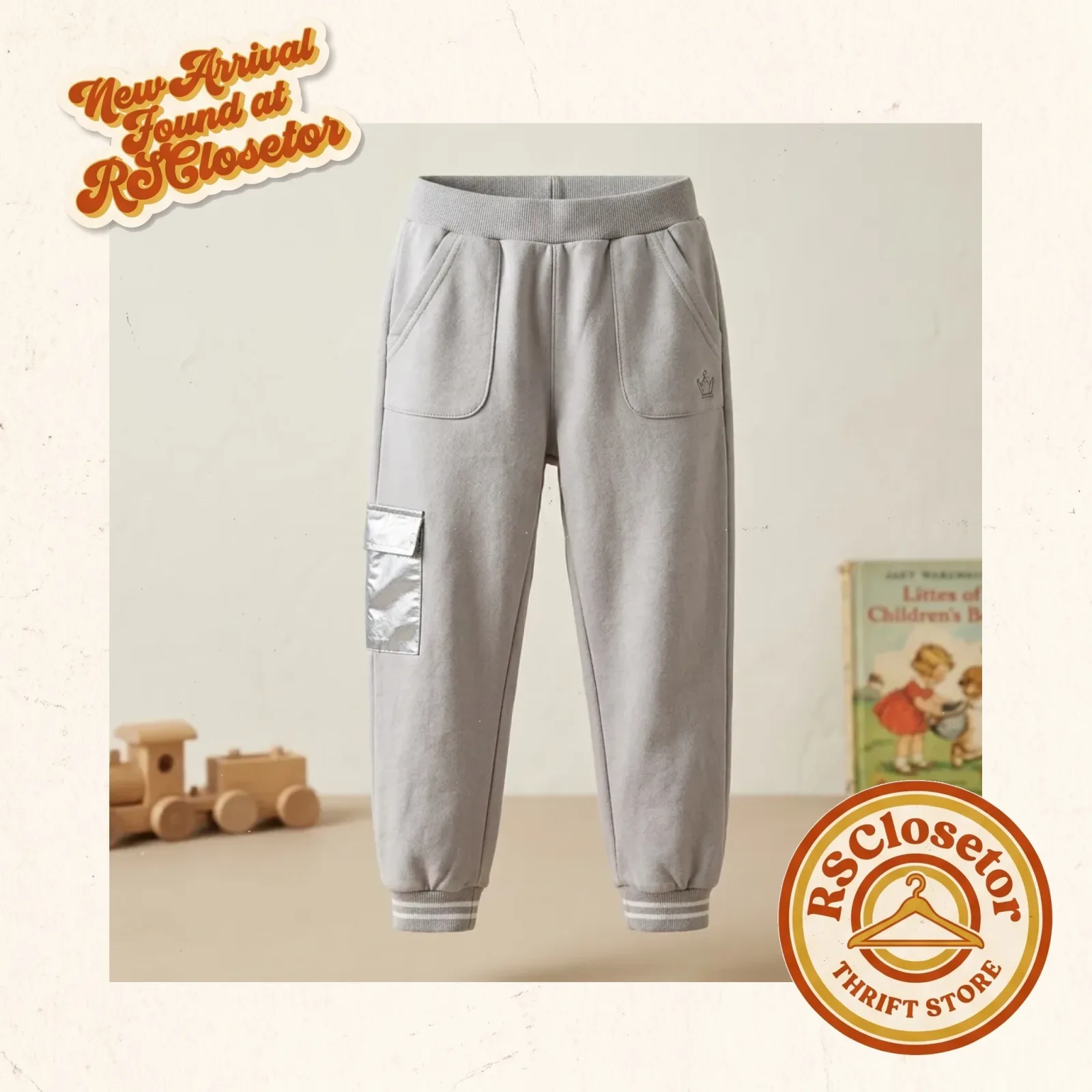 Frost Grey Varsity Cuff Sweatpants