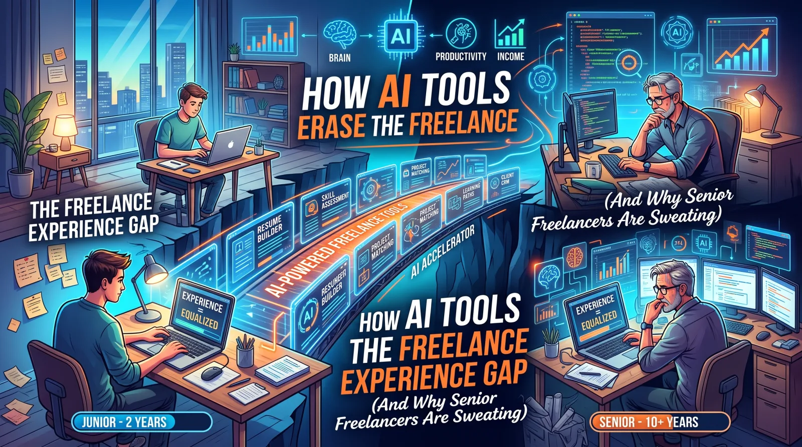 How AI Tools Erase the Freelance Experience Gap (And Why Senior Freelancers Are Sweating)