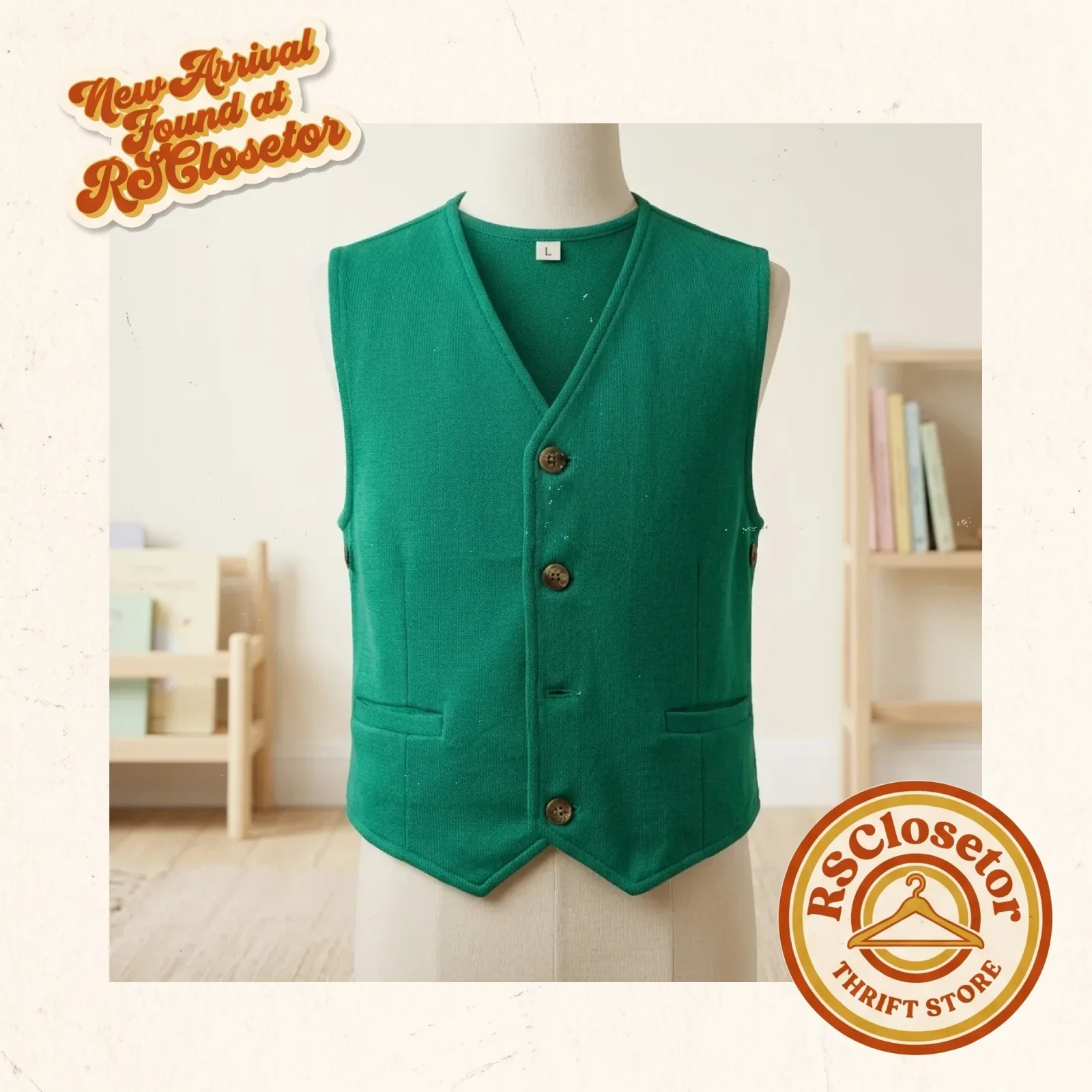 Heritage Knit Button-Up Vest