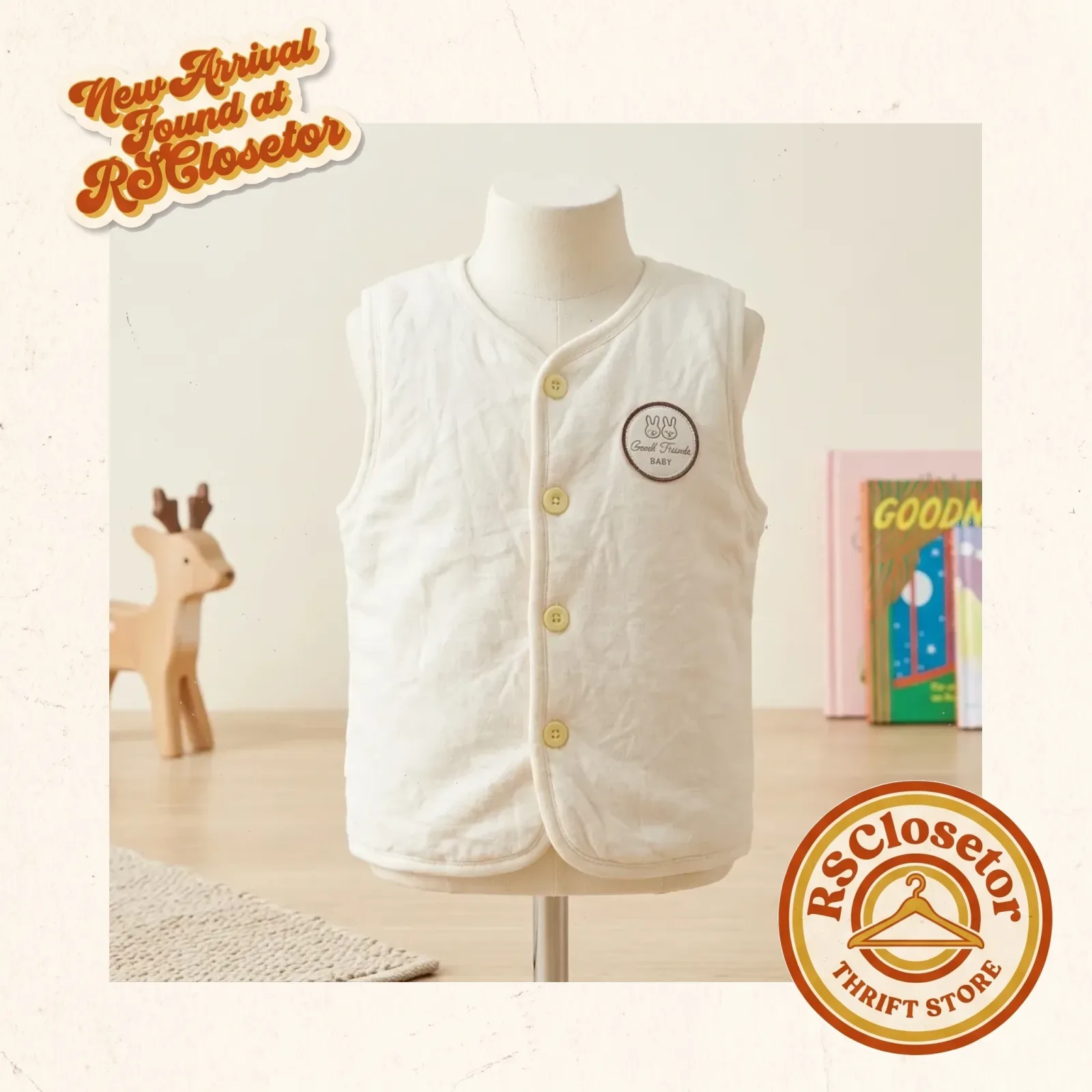 Cream baby vest