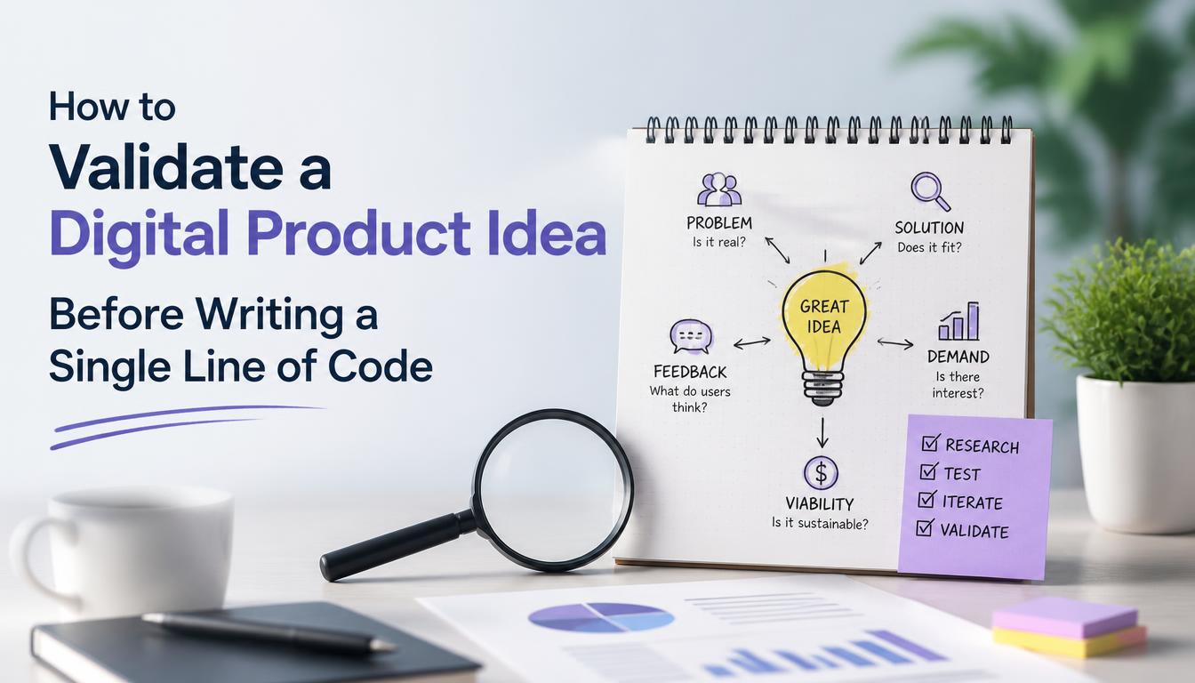 How to Validate a Digital Product Idea Before Writing a Single Line of Code