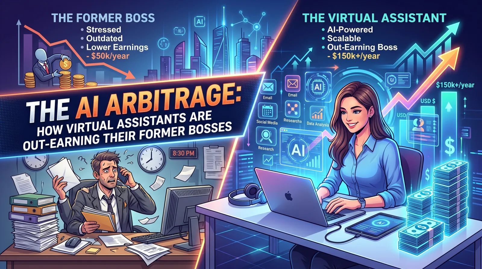The AI Arbitrage: How Virtual Assistants Are Out-Earning Their Former Bosses