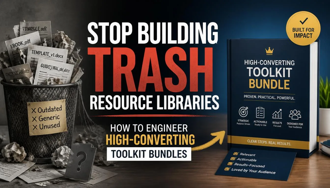 Stop Building Trash Resource Libraries: How to Engineer High-Converting Toolkit Bundles