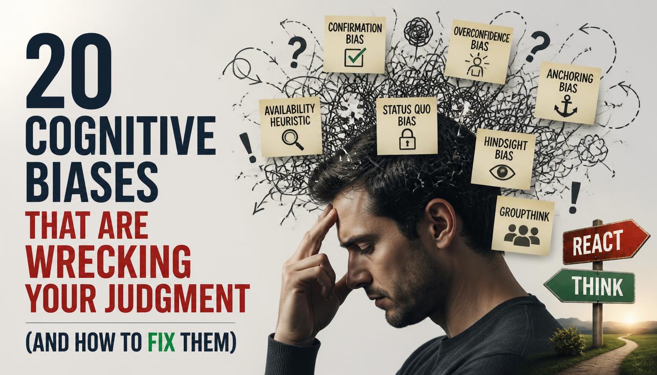 20 Cognitive Biases That Are Wrecking Your Judgment (And How to Fix Them)