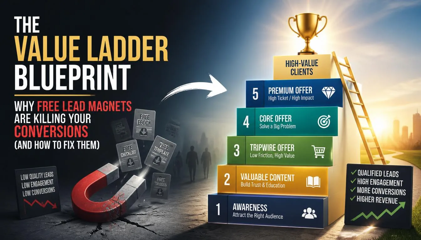 The Value Ladder Blueprint: Why Free Lead Magnets Are Killing Your Conversions (And How to Fix Them)