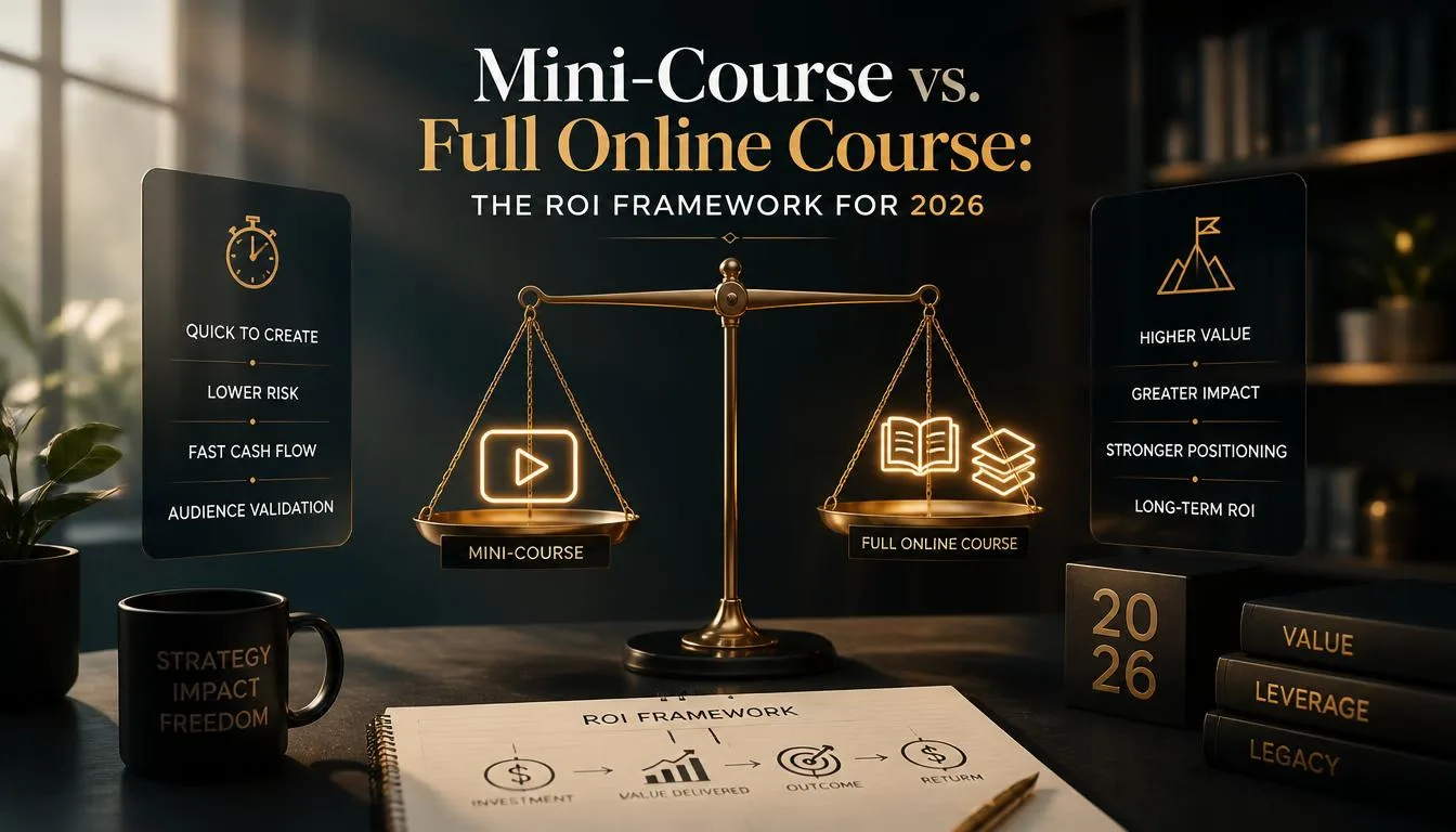 Mini-Course vs. Full Online Course: The ROI Framework for 2026